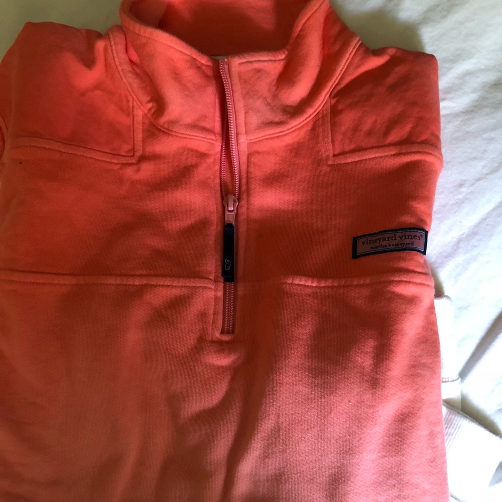 Vineyard Vines Shep Shirt- Orange and White